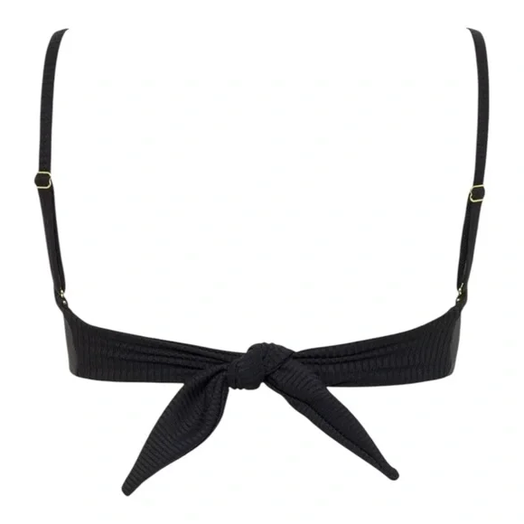 Montce Black Rib Tori Bandeau Bikini Top NWT - Picture 9 of 11